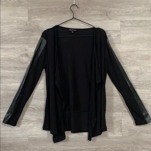 Cable & Gauge Drape Front Cardigan